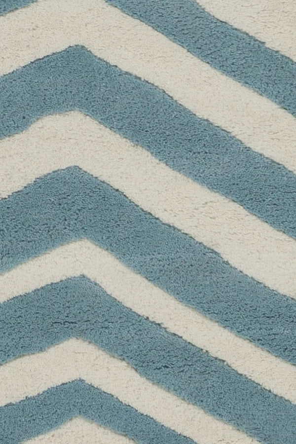 Chandra Davin DAV-25807 White and Blue rug, texture close-up