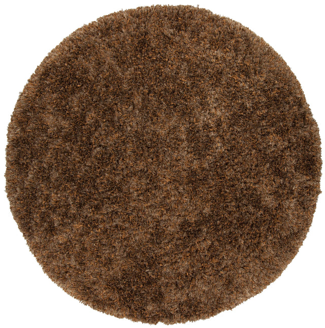 Chandra Diano DIA-29500 Brown round rug, flat view
