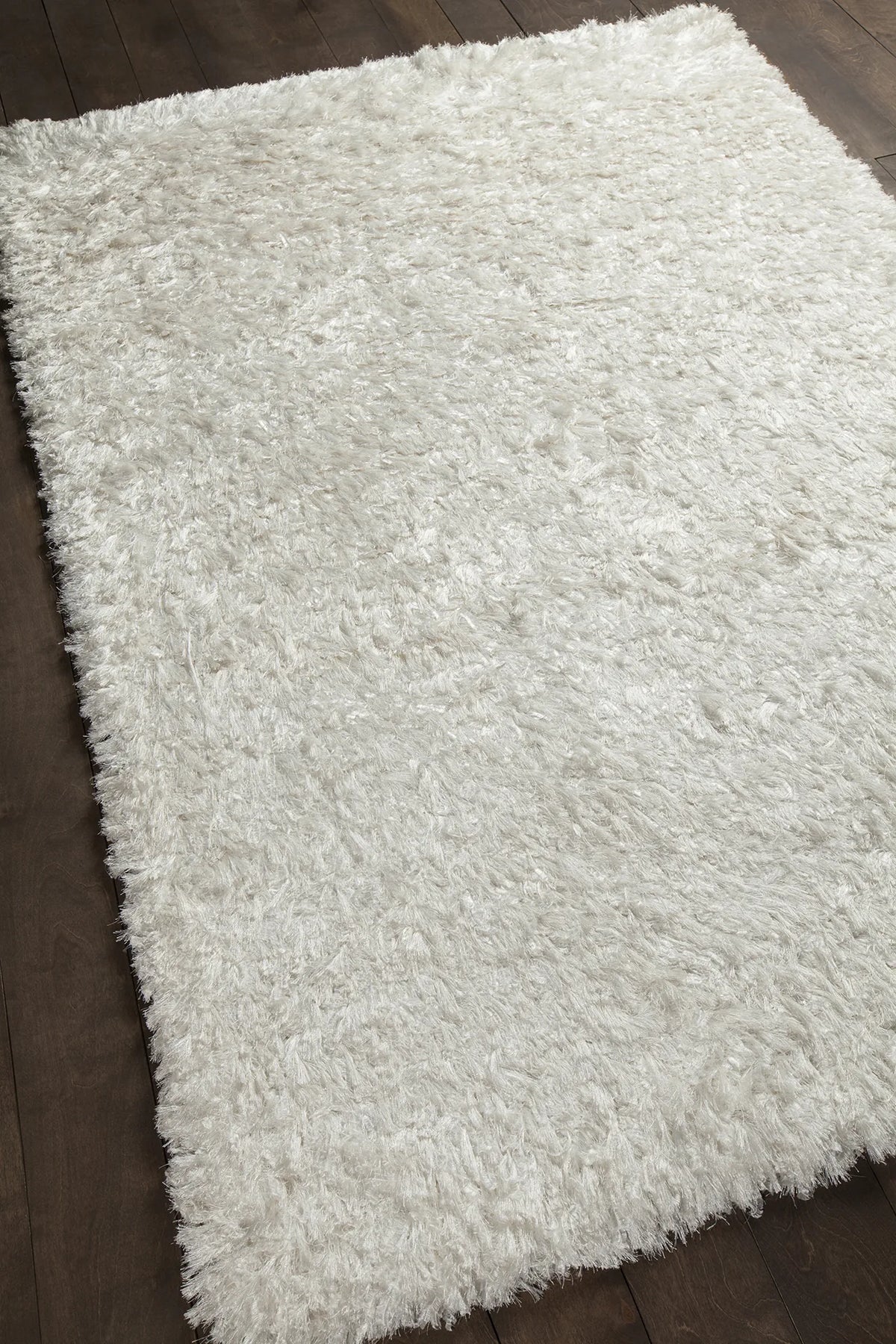 Chandra Diano DIA-29501 White rug, angled side view