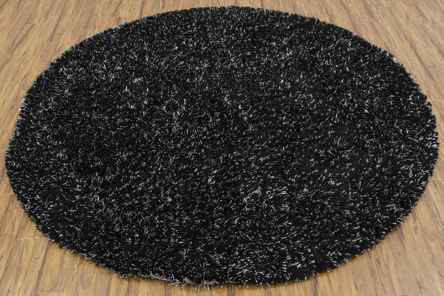 Chandra Dior DIO-14401 Black and White round rug, flat view