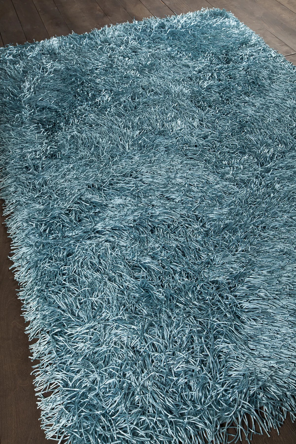 Chandra Duke DUK-20902 Blue rug, angled side view