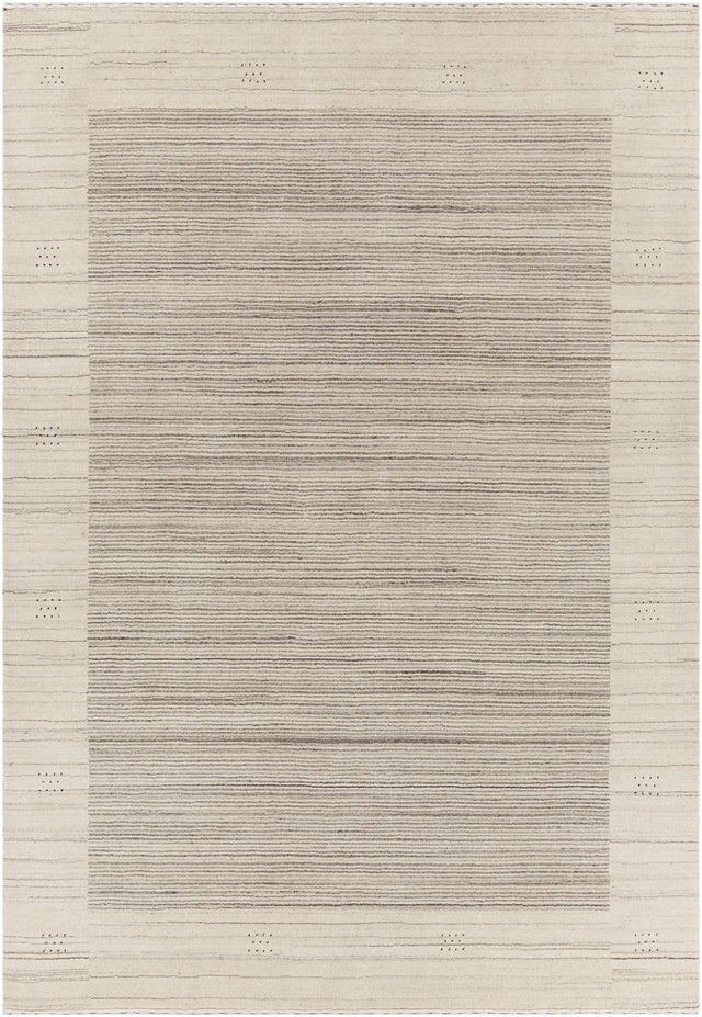 Chandra Elantra ELA-51700 Beige and Brown rug, flat view