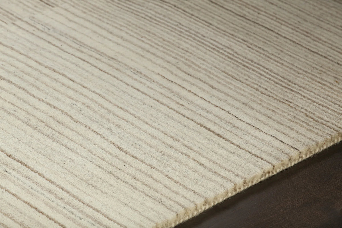 Chandra Elantra ELA-51701 Brown and Beige rug, side detail view