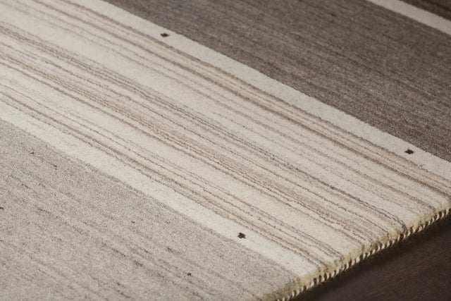 Chandra Elantra ELA-51702 Brown and Beige rug, side detail view