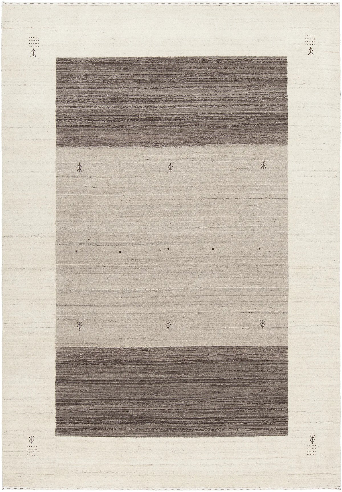 Chandra Elantra ELA-51705 Cream and Brown rug, flat view
