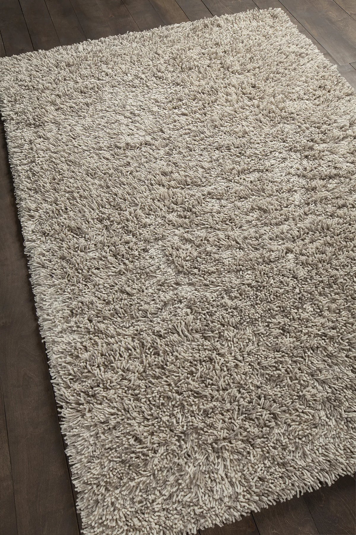 Chandra Eleanor ELE-38202 White and Taupe rug, angled side view