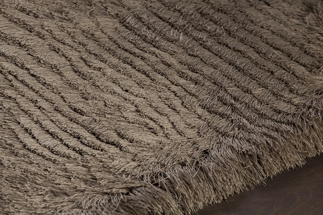 Chandra Elisha ELI-33101 beige rug, side detail view