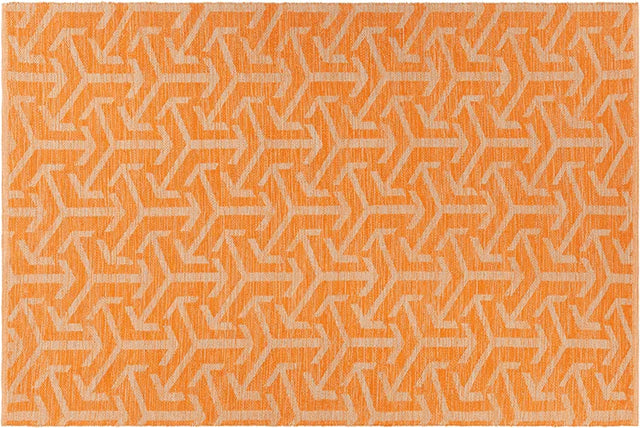 Chandra Enaya ENA-51803 Orange and Tan rug, flat view