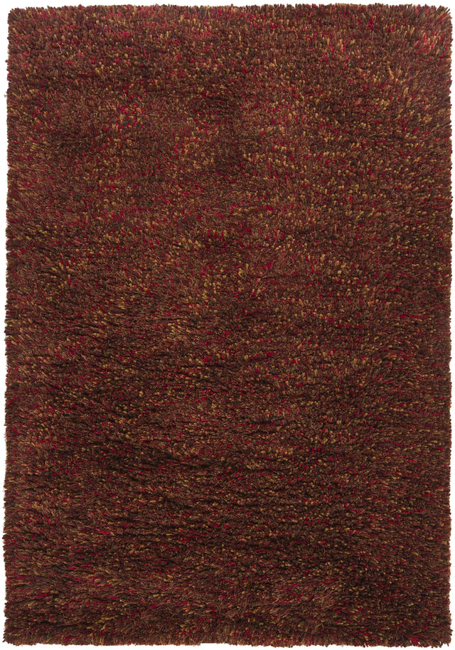 Chandra Estilo EST-18503 Red and Gold and Brown rug, flat view