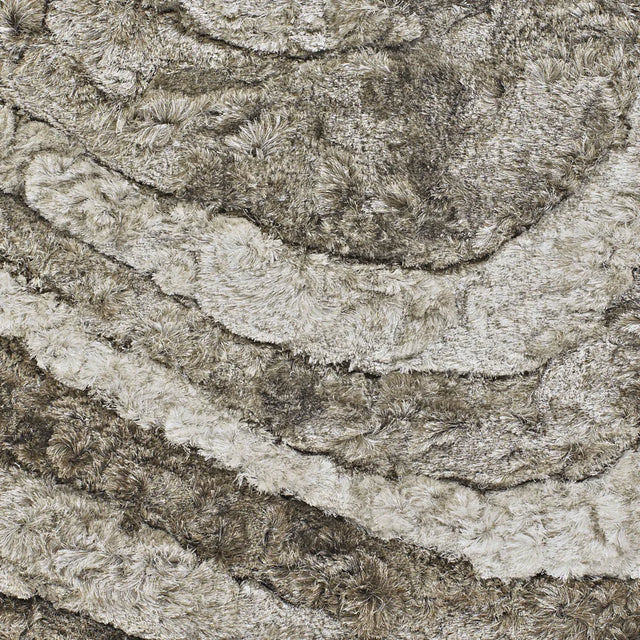 Chandra Flemish FLE-51102 Ivory and Taupe and Beige rug, texture close-up
