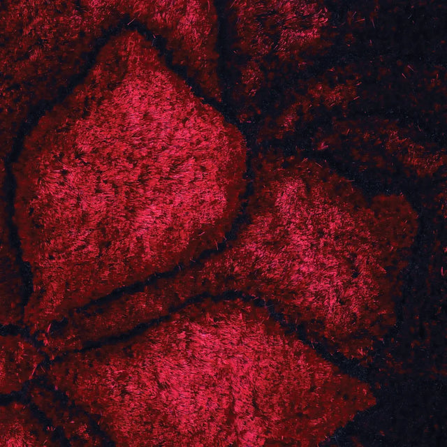 Chandra Flemish FLE-51105 Red and Black rug, texture close-up