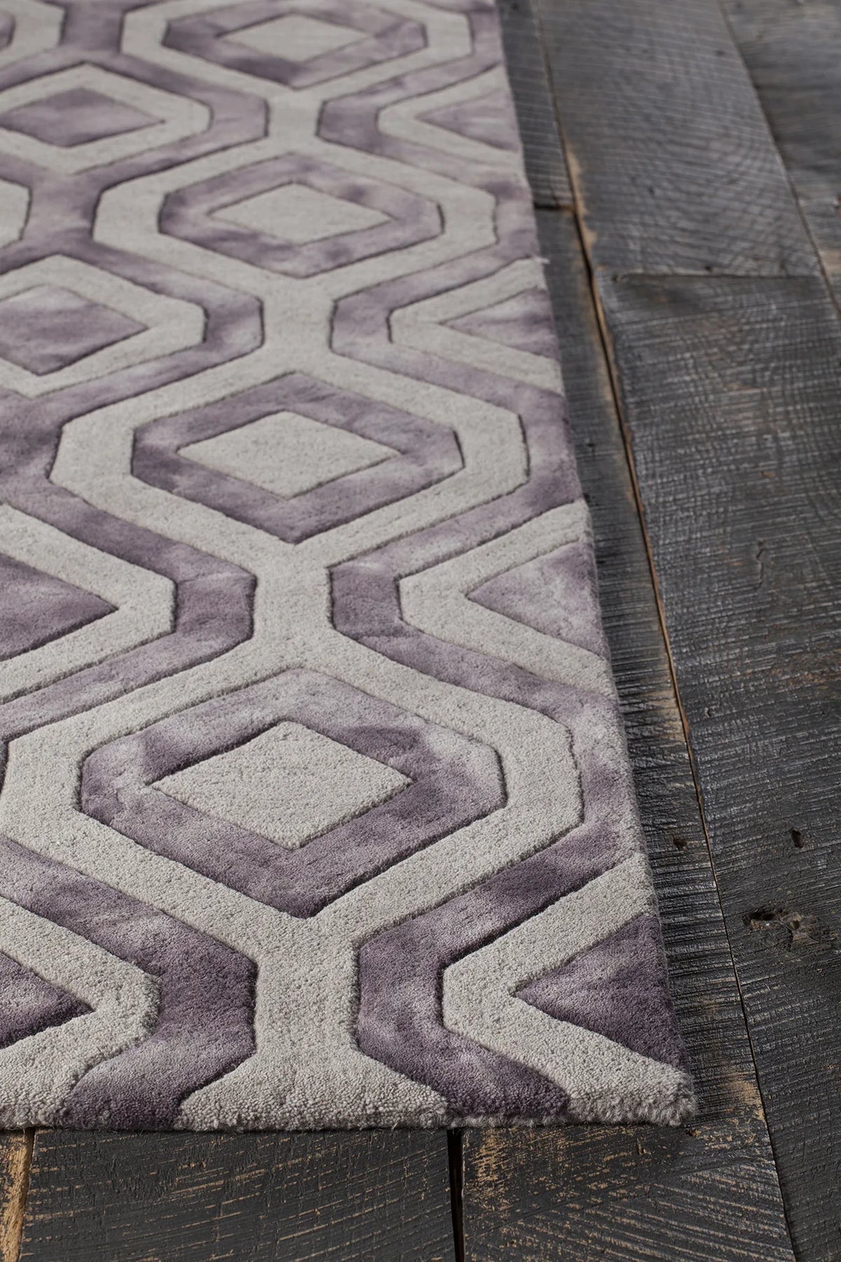 Chandra Fran FRA-42102 Tan and Brown rug, corner detail
