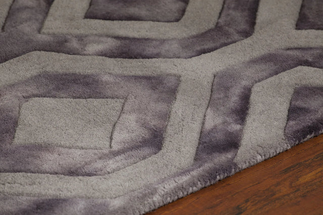 Chandra Fran FRA-42102 Tan and Brown rug, side detail view