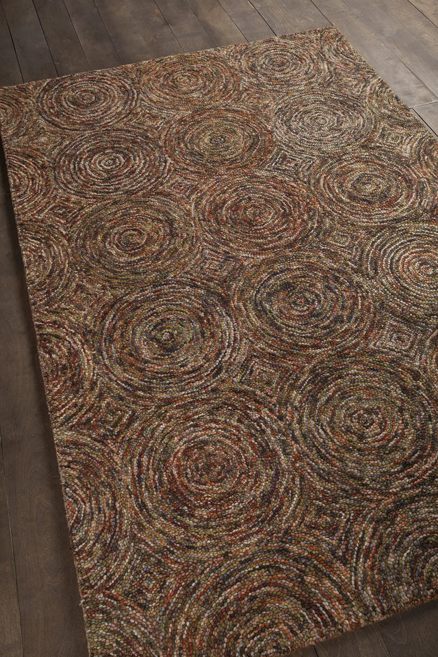 Chandra Galaxy GAL-30601 Multi rug, angled side view