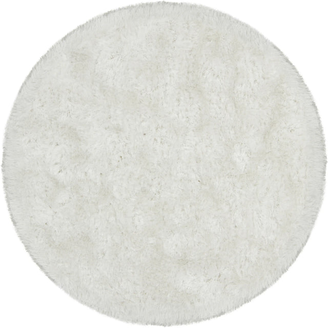 Chandra Giulia GIU-27802 Ivory round rug, flat view