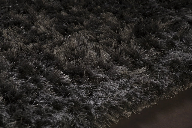 Chandra Giulia GIU-27804 Charcoal rug, side detail view