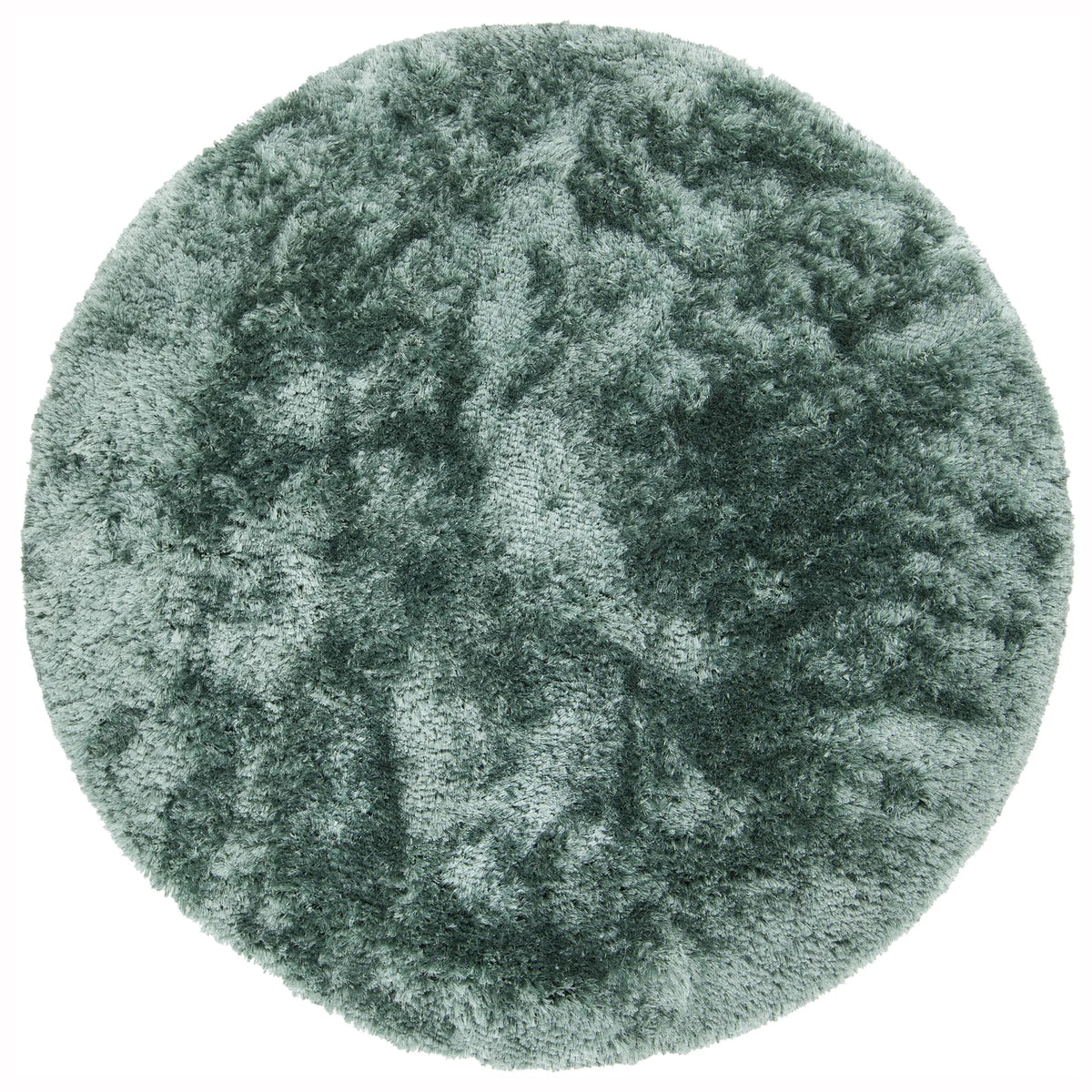 Chandra Giulia GIU-27808 Aqua Blue round rug, flat view