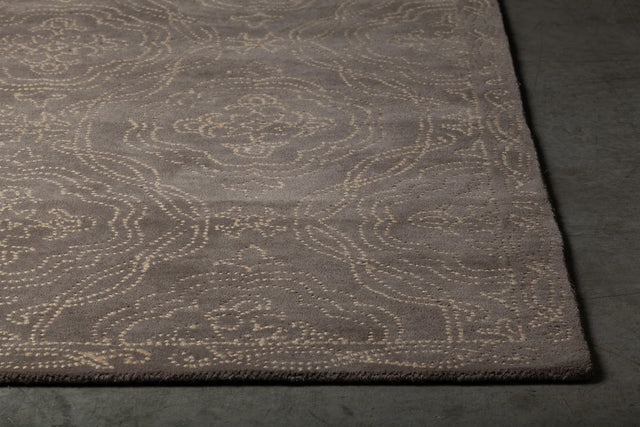 Chandra Hailee HAI-49602 Grey and Gold rug, corner detail