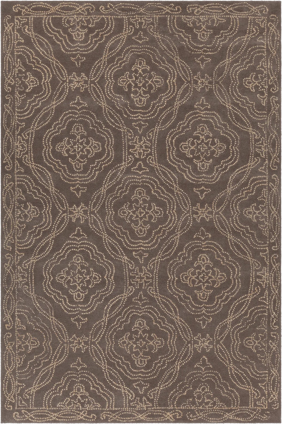 Chandra Hailee HAI-49602 Grey and Gold rug, flat view