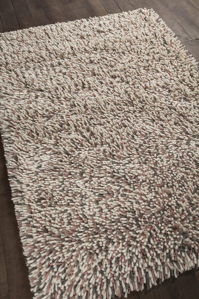 Chandra Imogen IMO-44400 Pink and White and Grey rug, angled side view