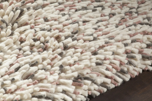 Chandra Imogen IMO-44400 Pink and White and Grey rug, side detail view