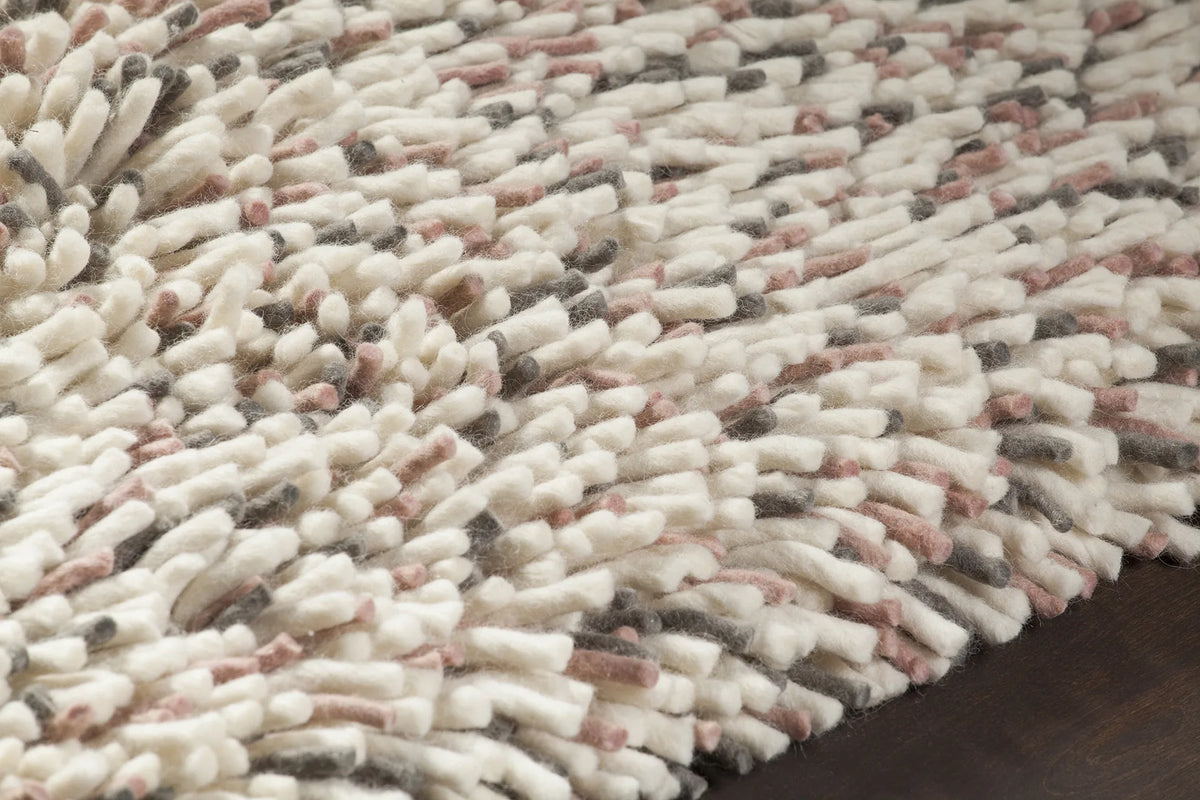 Chandra Imogen IMO-44400 Pink and White and Grey rug, side detail view