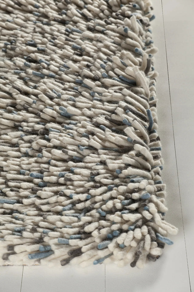 Chandra Imogen IMO-44401 Blue and White and Grey rug, corner detail
