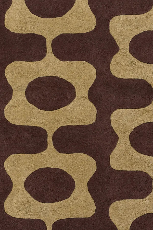 Chandra Inhabit INH-21600 Brown and Tan rug, texture close-up