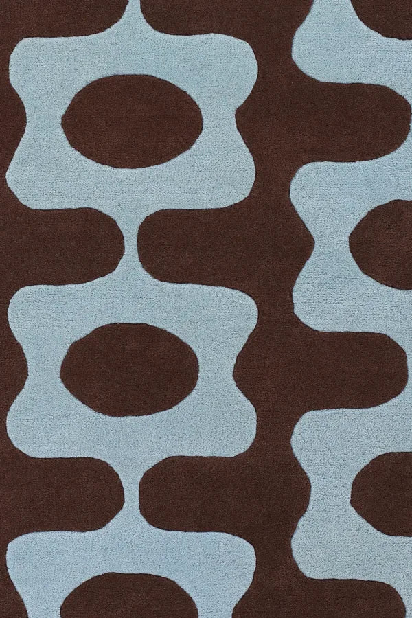 Chandra Inhabit INH-21601 Blue and Brown rug, texture close-up