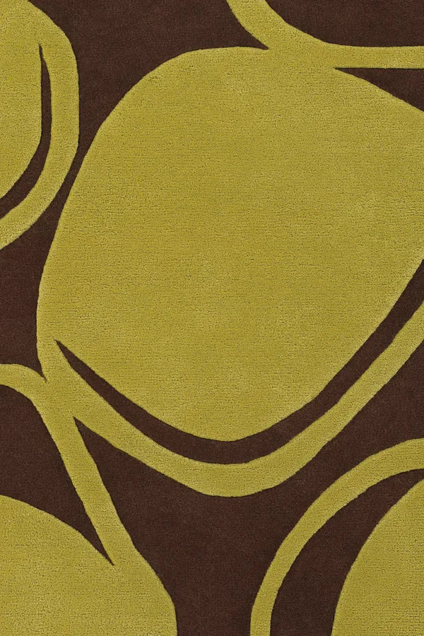 Chandra Inhabit INH-21604 Brown and Green rug, texture close-up