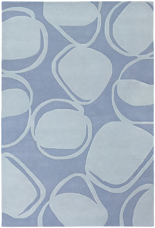 Chandra Inhabit INH-21605 Blue rug, flat view