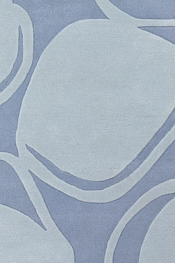 Chandra Inhabit INH-21605 Blue rug, texture close-up