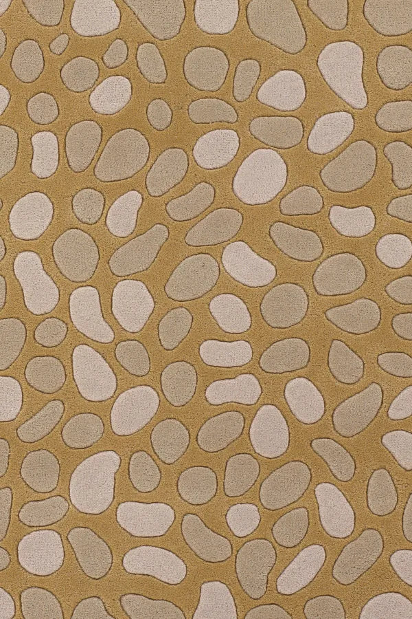 Chandra Inhabit INH-21620 Gold and Taupe rug, texture close-up