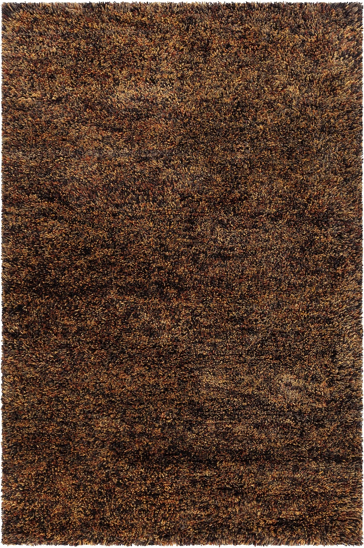 Chandra Izzie IZZ-45301 Brown and Yellow and Charcoal rug, flat view