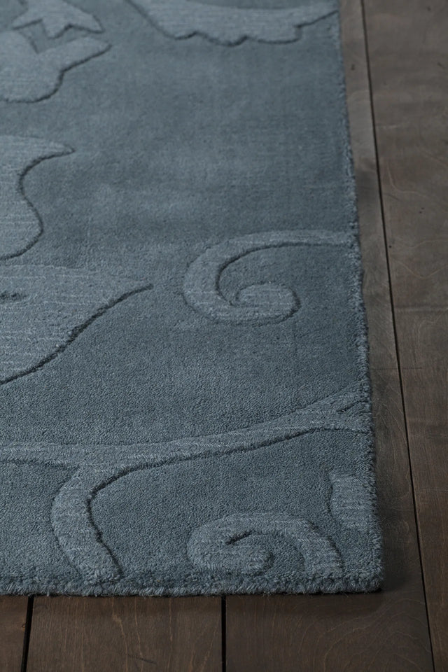 Chandra Jaipur JAI-18901 Blue rug, corner detail