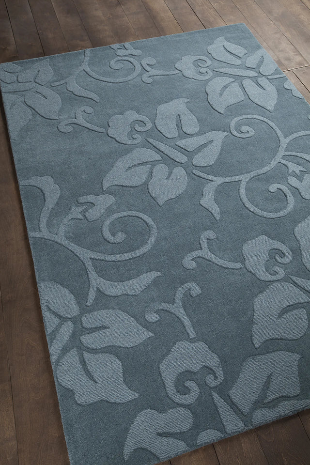 Chandra Jaipur JAI-18901 Blue rug, angled side view