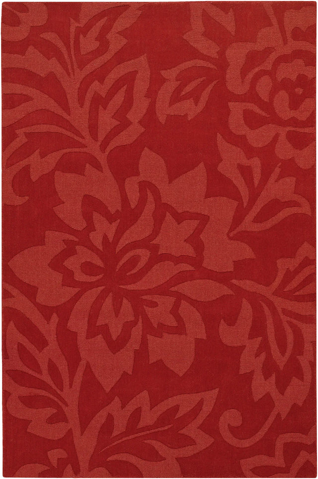 Chandra Jaipur JAI-18908 Red rug, flat view