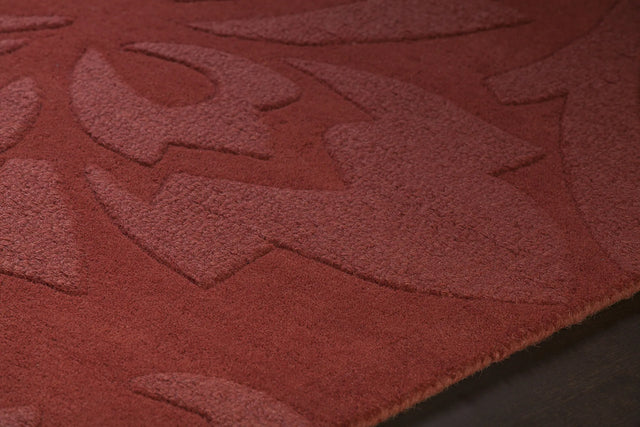 Chandra Jaipur JAI-18908 Red rug, side detail view