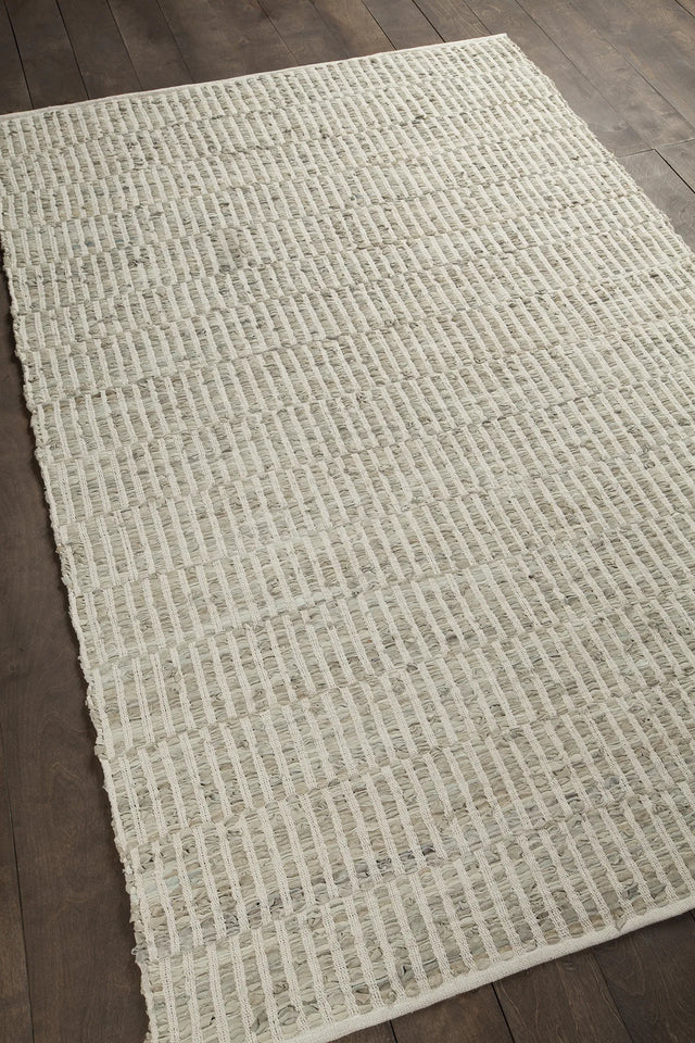 Chandra Jazz JAZ-17001 Grey and Tan rug, angled side view