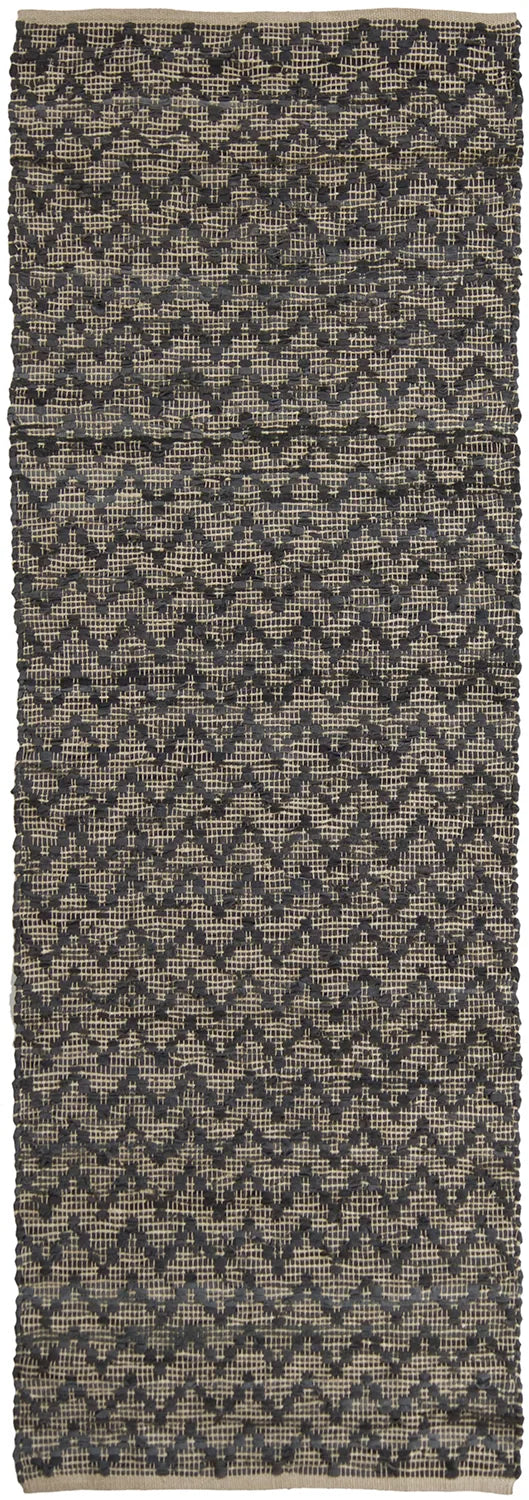 Chandra Jazz JAZ-17002 Tan and Grey runner rug, flat view