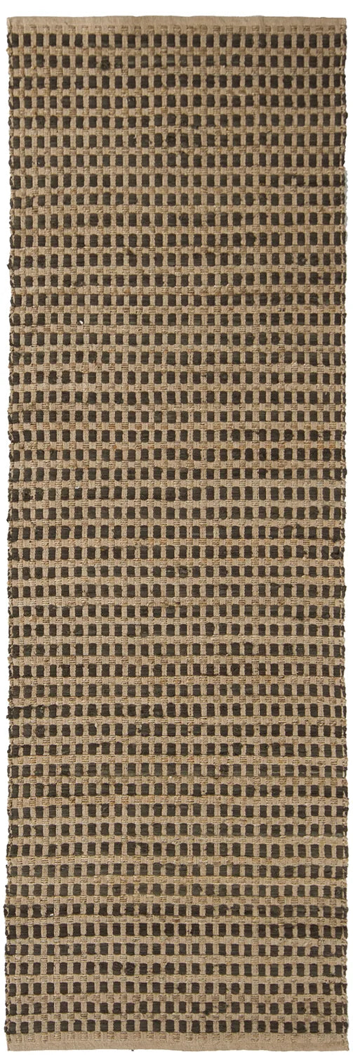 Chandra Jazz JAZ-17003 Tan and Black runner rug, flat view