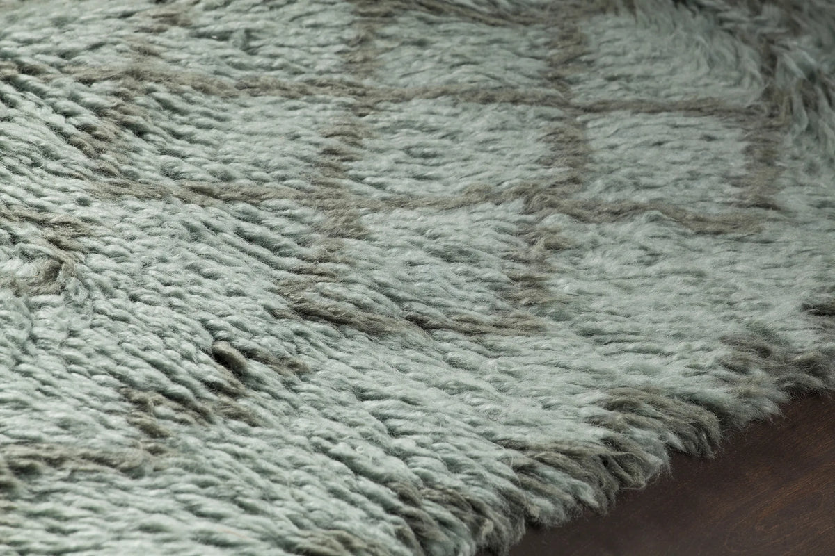 Chandra Jeri JER-44301 Blue and Grey rug, side detail view