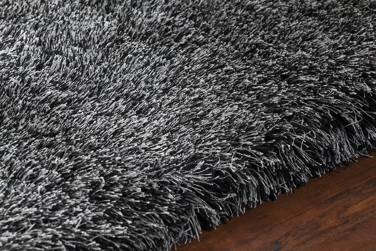 Chandra Joni JON-39302 Silver and Black rug, side detail view