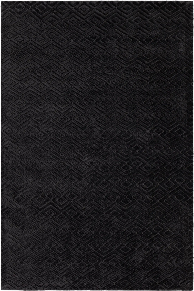 Chandra Keira KEI-50100 Black rug, flat view