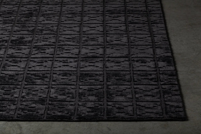 Chandra Keira KEI-50103 Black rug, corner detail