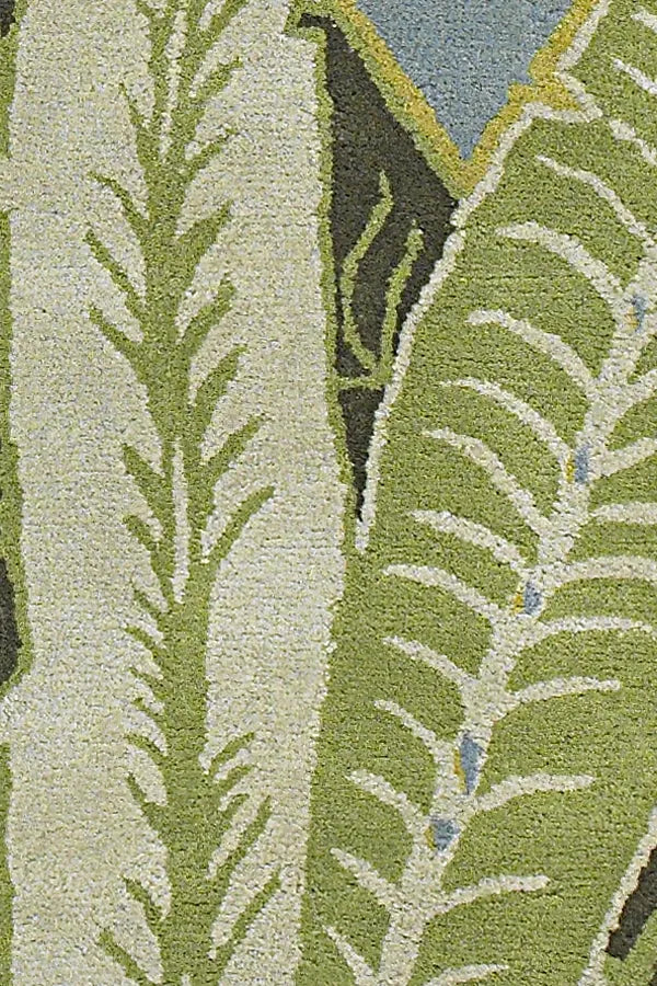 Chandra Kronos KRO-6301 Green and Blue rug, texture close-up