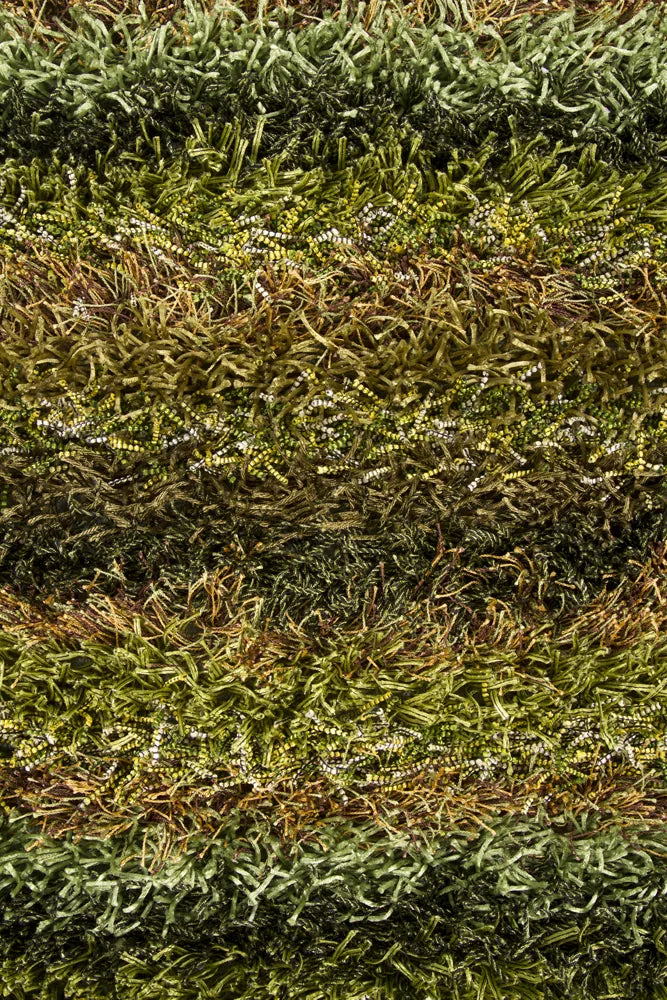 Chandra Kubu KUB-16501 Green and Brown rug, texture close-up