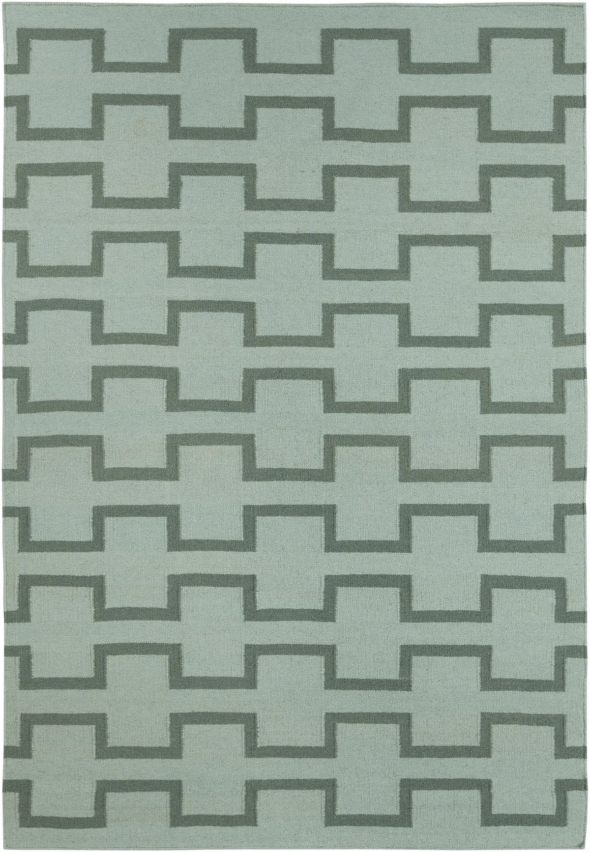 Chandra Lima LIM-25701 Blue and Green rug, flat view