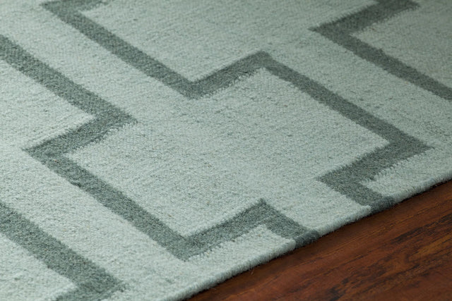Chandra Lima LIM-25701 Blue and Green rug, side detail view