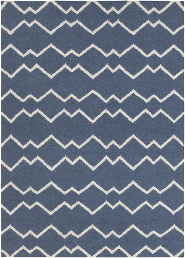 Chandra Lima LIM-25704 Blue and White rug, flat view